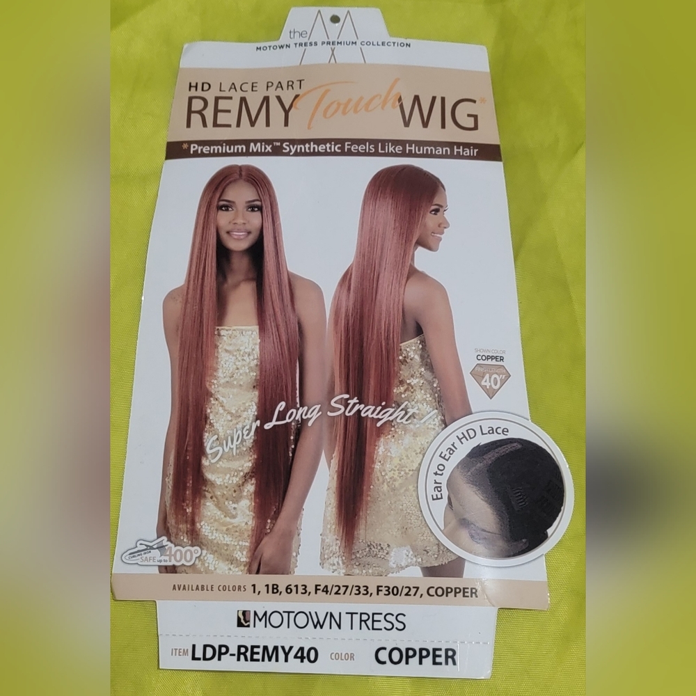 40" Copper Wig, Long & Fabulous!